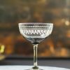 Four Smoky Champagne Saucers With Ovals Design Online