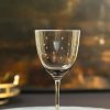 Four Smoky Wine Glasses With Stars Design Clearance