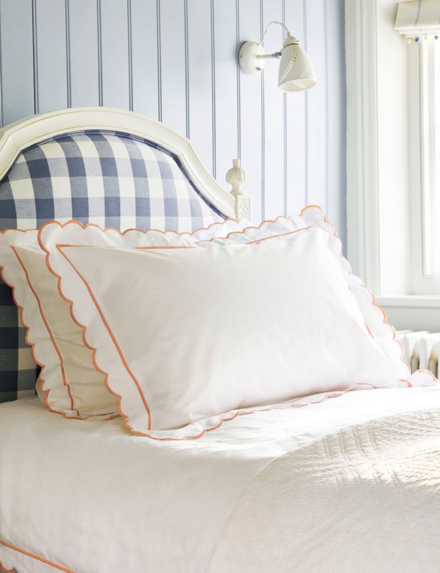 Orange Scalloped Single Duvet Cover Hot