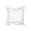 Scalloped Edge Square Pillow Case - Green Clearance