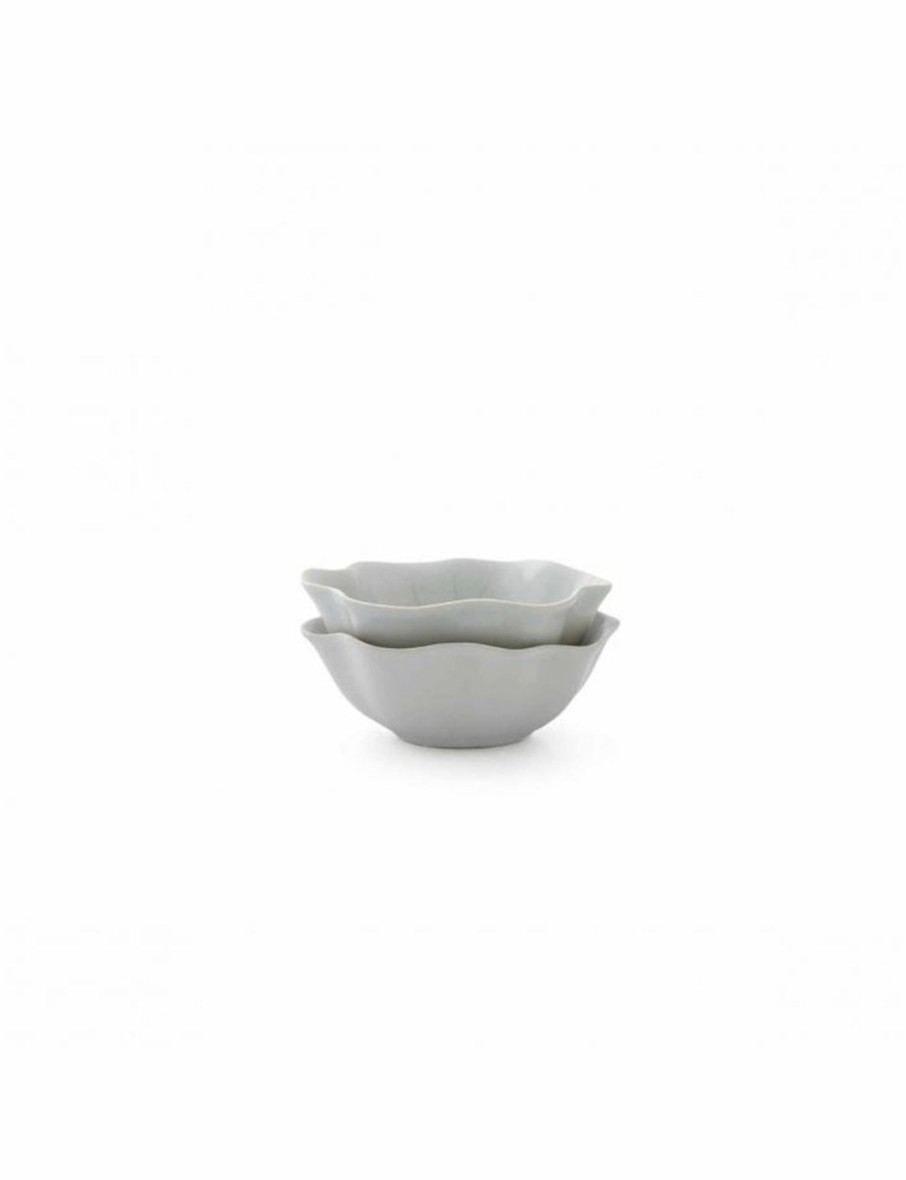 Grey Floret Small Serving Bowl - Set Of Two Clearance