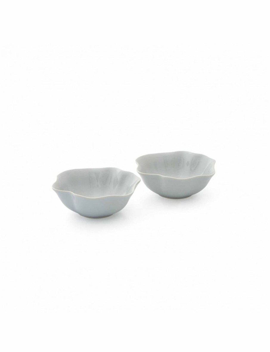 Grey Floret Small Serving Bowl - Set Of Two Clearance