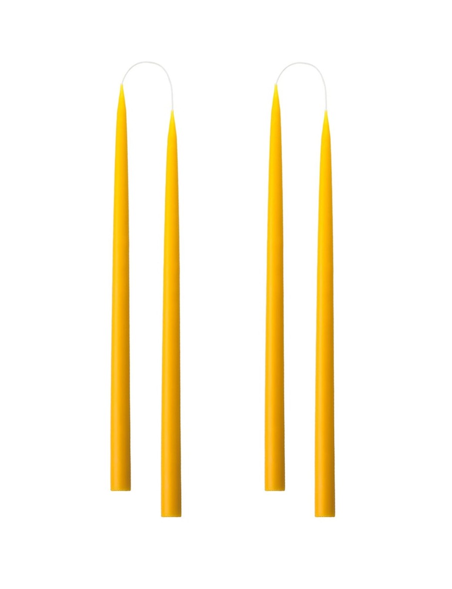 Hand Dipped Taper Candles 35Cm - 4 Per Gift Box - Yellow Best