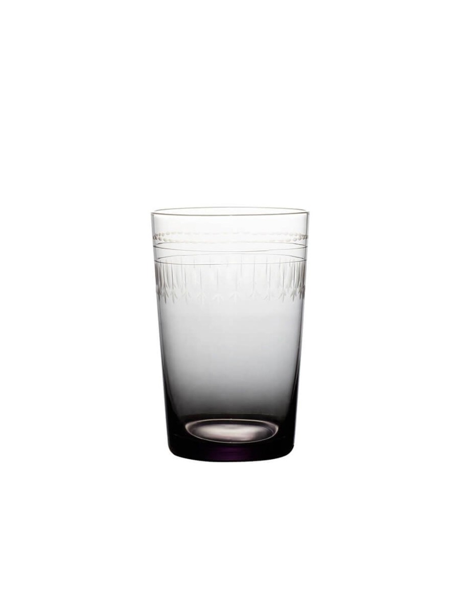 Four Smoky Tumblers With Ovals Design New