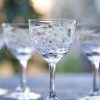 Six Liqueur Glasses With Ferns Design Online