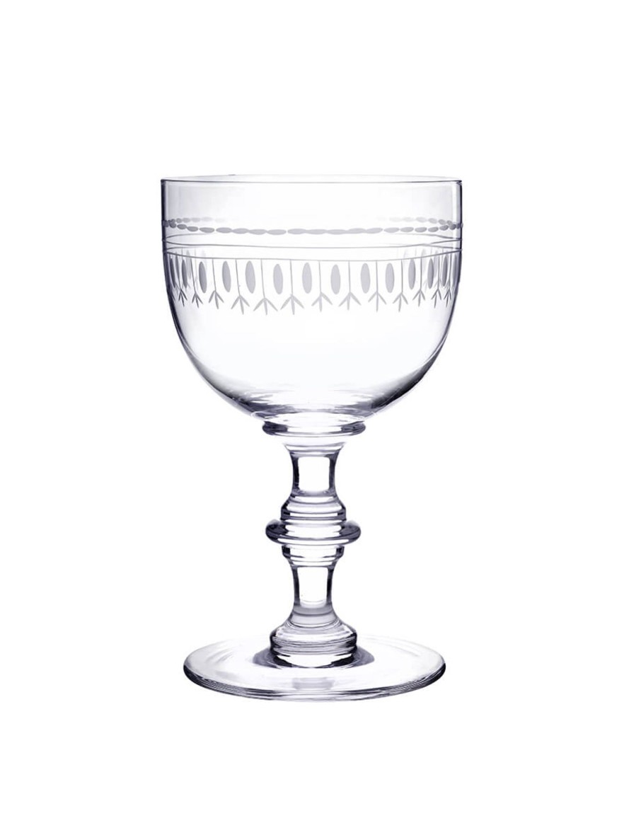 Four Wine Goblets With Ovals Design Best