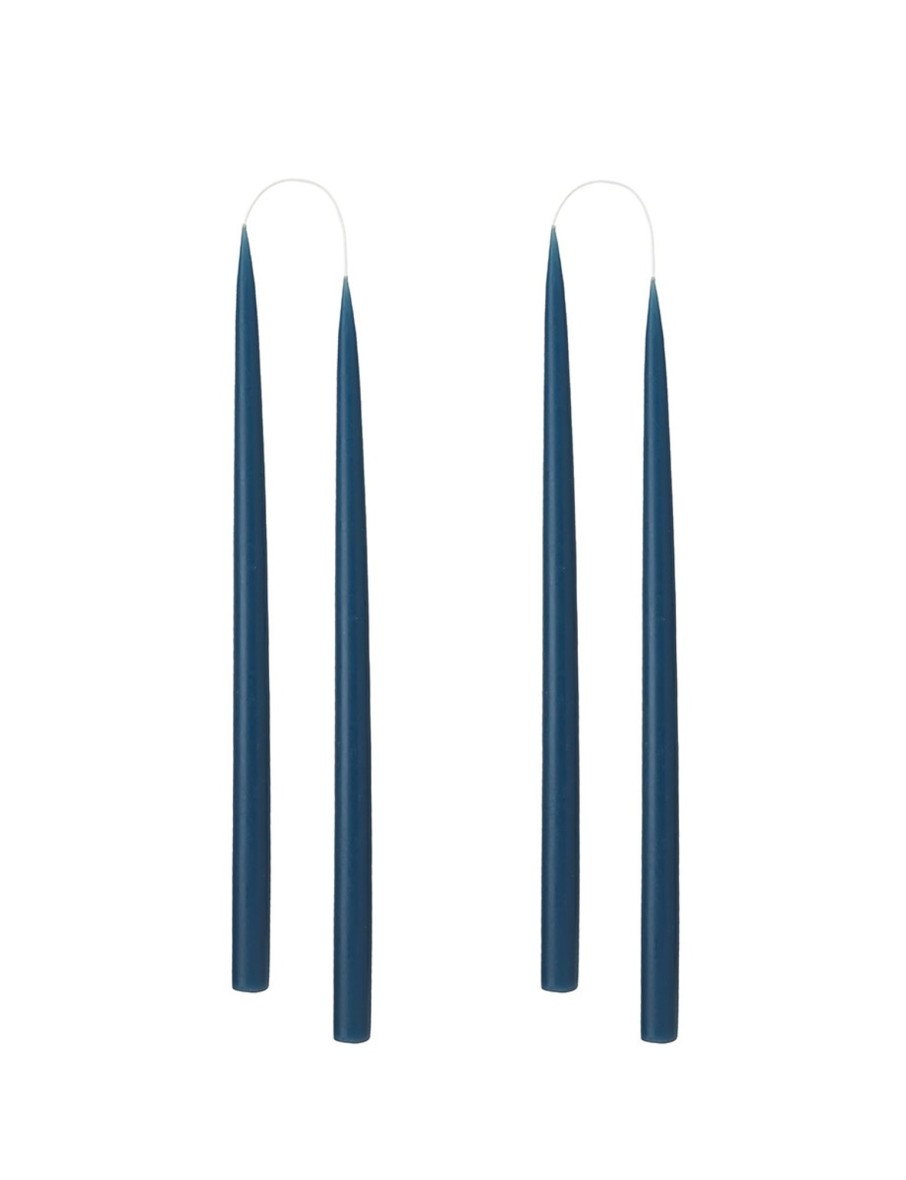 Hand Dipped Taper Candles 35Cm - 4 Per Gift Box - Antique Blue Hot