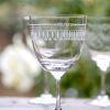 Six Wine Glasses With Ovals Design Hot