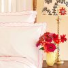 Pink Scalloped Oxford Pillowcase Wholesale