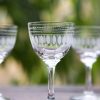 Six Liqueur Glasses With Ovals Design Online