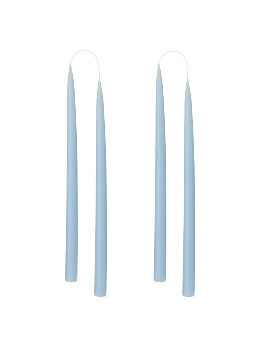 Hand Dipped Taper Candles 35Cm - 4 Per Gift Box - Pastel Blue Hot