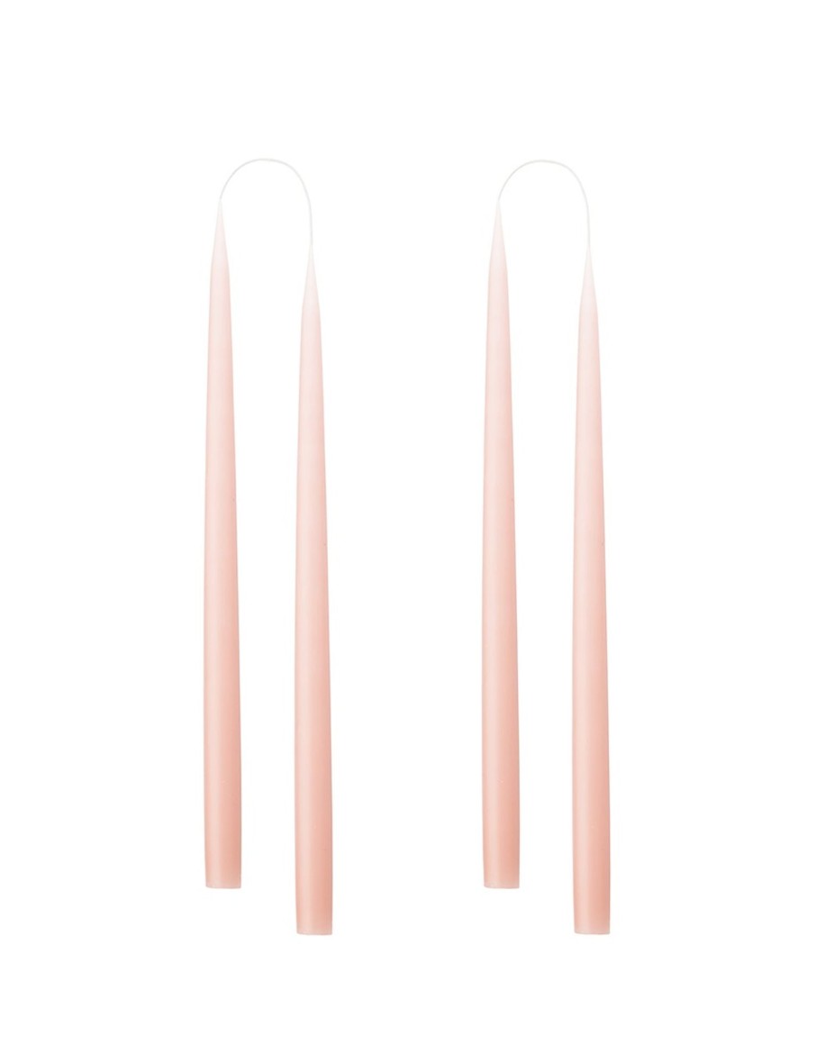 Hand Dipped Taper Candles 35Cm - 4 Per Gift Box - Old Rose Clearance