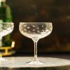 Four Cocktail Glasses With Stars Design New