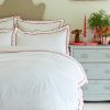 Red Scalloped Super King Size Duvet Cover Clearance