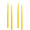 Hand Dipped Taper Candles 35Cm - 4 Per Gift Box - Lemon Yellow Hot