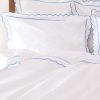 Blue Scalloped Oxford Pillowcase Hot