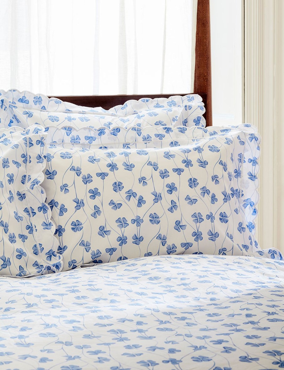 Blue Clover Scalloped King Size Duvet Cover Best