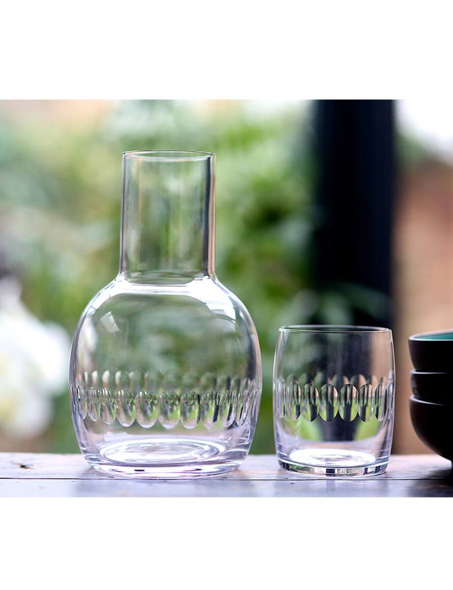 Carafe And Glass With Lens Design Wholesale