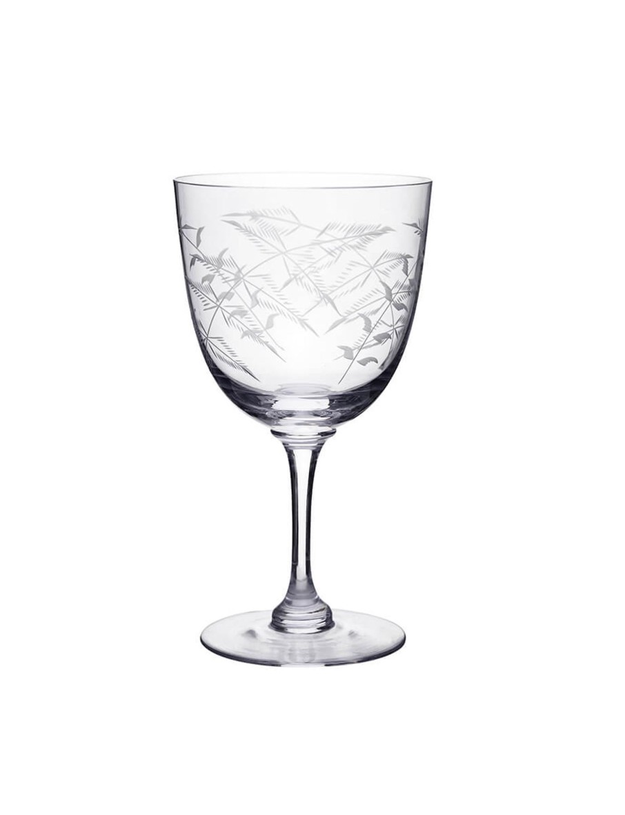 Two Wine Glasses With Fern Design Best