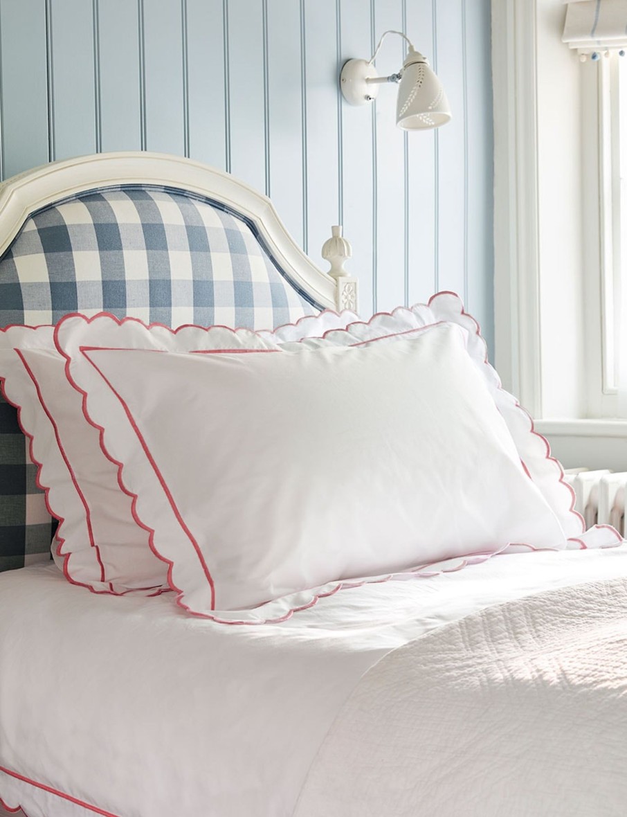 Coral Scalloped Single Duvet Cover Best