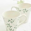 Mistletoe Porcelain Classic Mugs - Assorted Set Of Two Hot