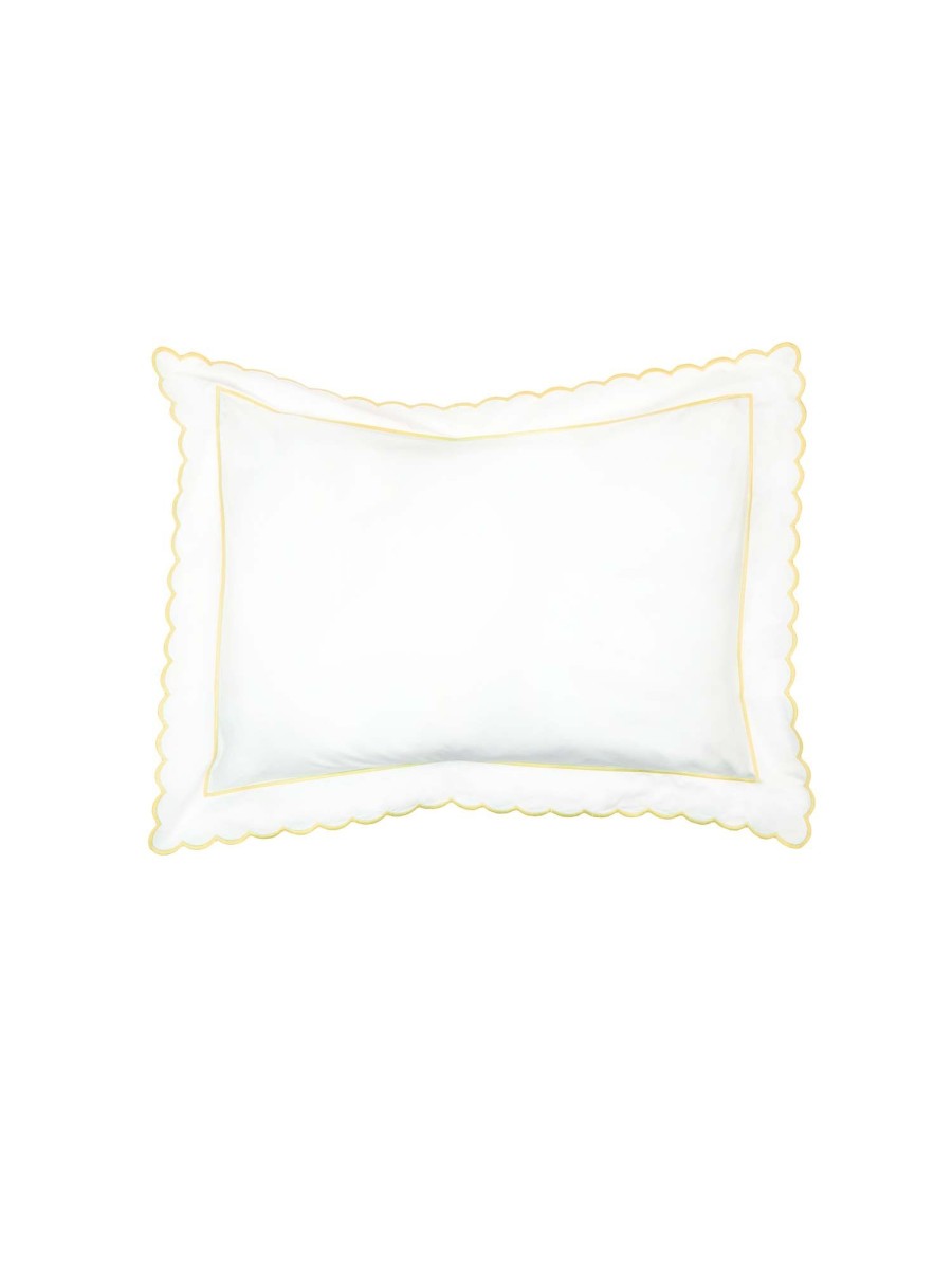 Yellow Scalloped Edge Oxford Pillowcase Best