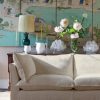 Coco 2.5 Seater Sofa With Self Piped Knife Edge Cushion In Designers Guild Brera Lino Putty Online