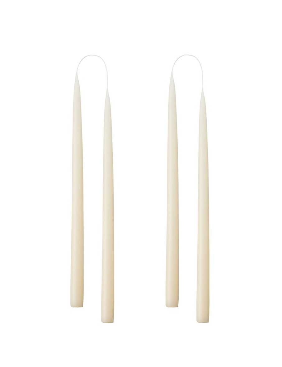 Hand Dipped Taper Candles 35Cm - 4 Per Gift Box - Off White New