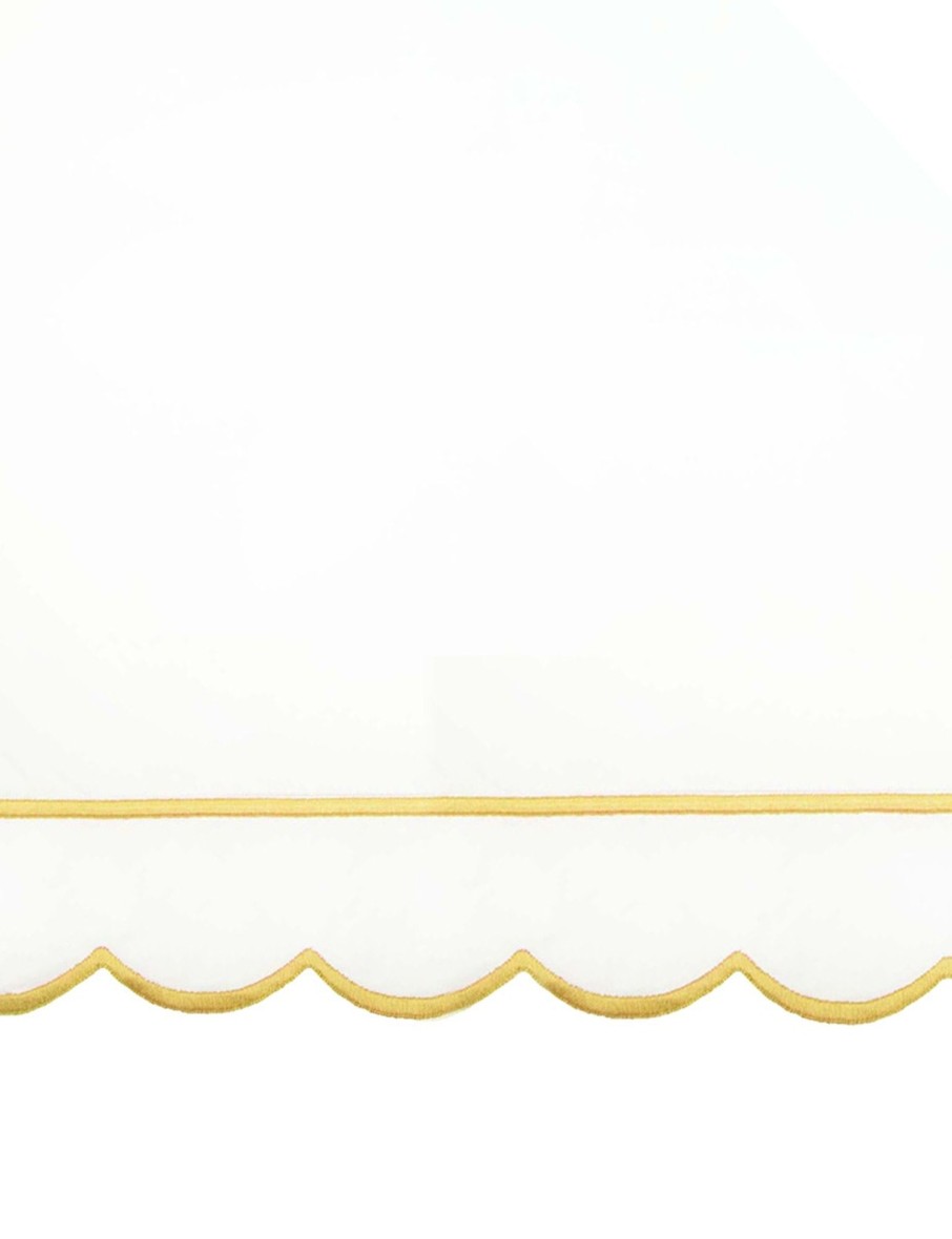 Yellow Scalloped Flat Sheet Hot