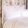 Coral Scalloped Edge Double Duvet Cover New